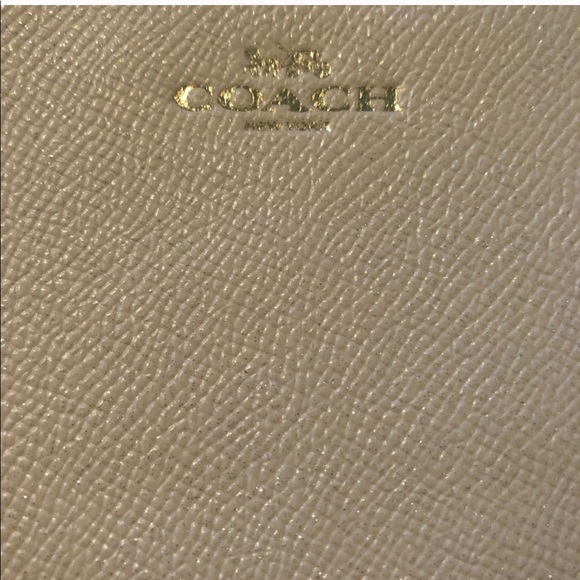 Coach Leather Glitter Corner Zip Wristlet - Picture 4 of 4